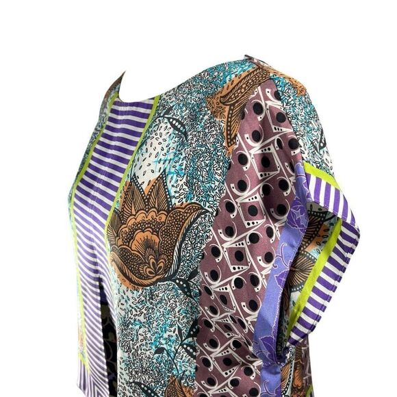 Etro Silk Blouse in Medium (8-10) Floral Geometric Floral Size 42 IT - Picture 5 of 14